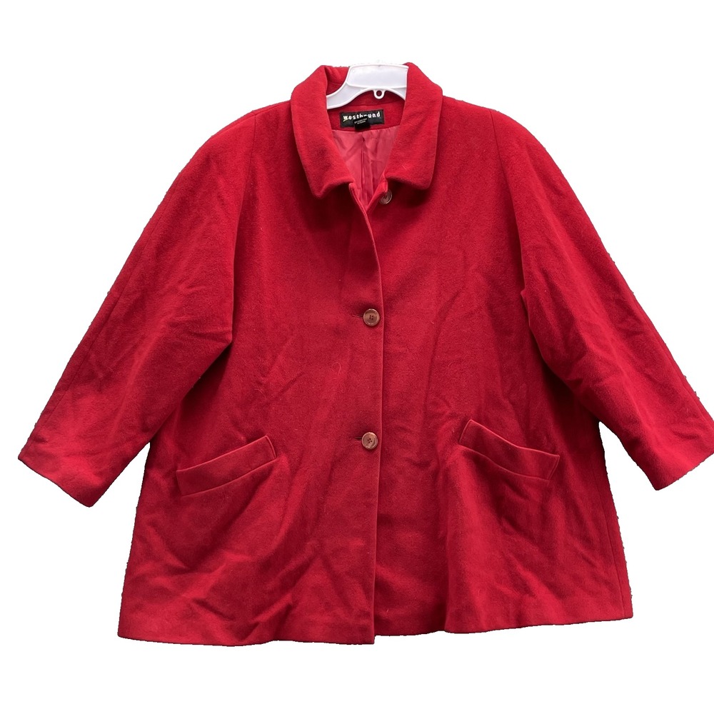 Vintage Westbound Cape‎ Swing Pea Coat Women's 20 100% Wool 1960s Preppy Classic